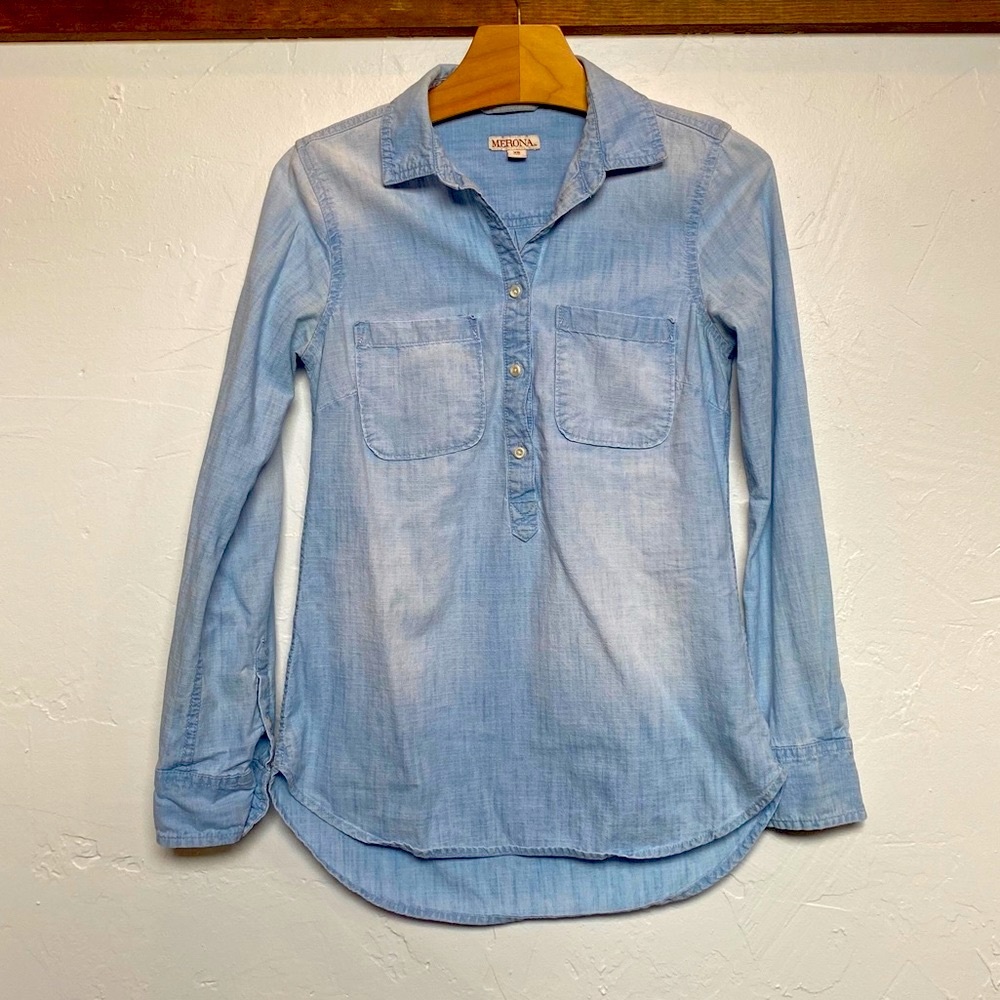 XS chambray denim shirt
